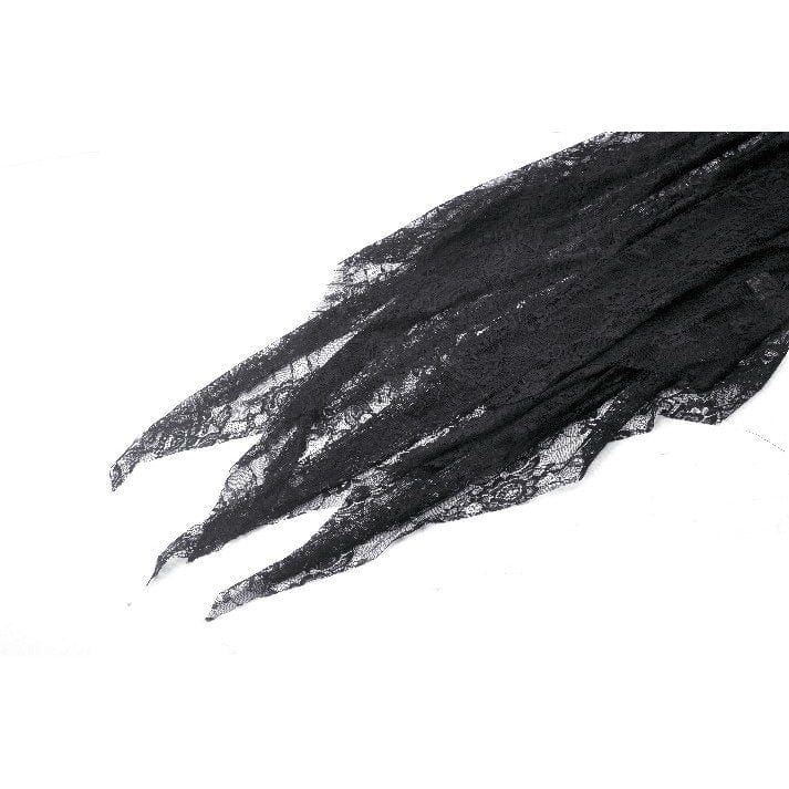 Darkinlove Women's Gothic Off-the-Shoulder Irregular Lace Dress