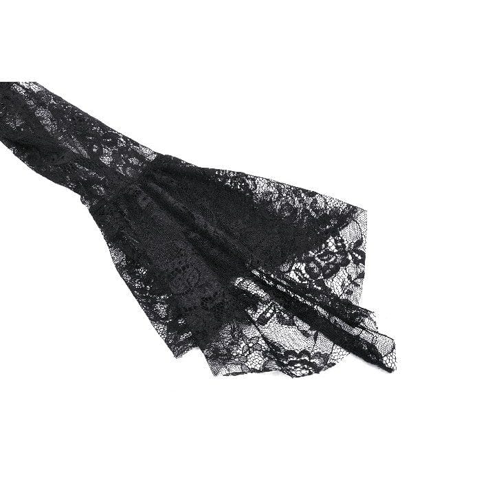 Darkinlove Women's Gothic Off-the-Shoulder Irregular Lace Dress