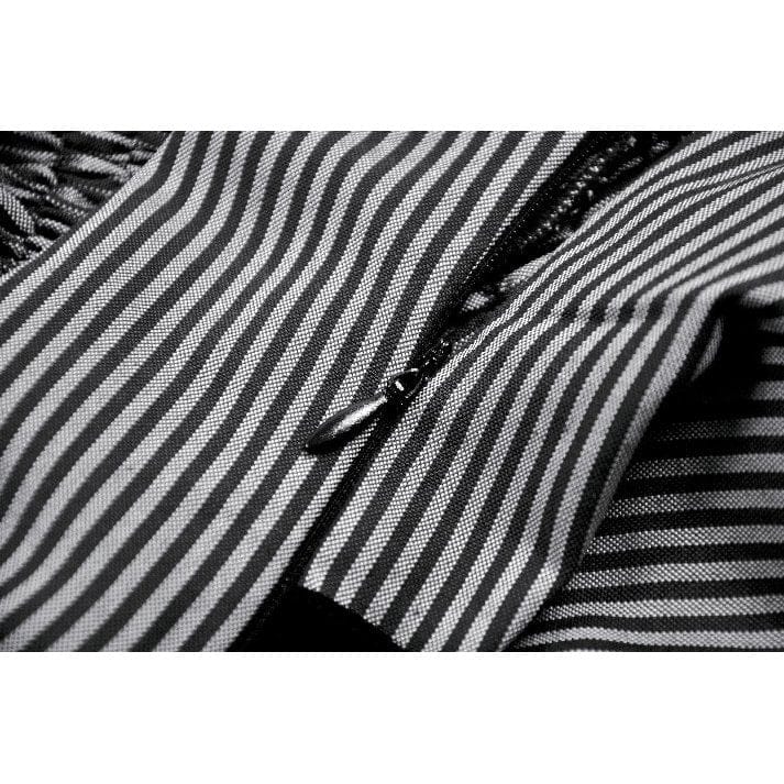 Darkinlove Women's Gothic Pinstripe Multilayer Falbala Slip Dress