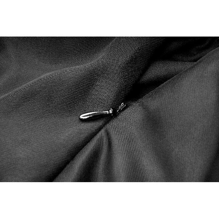 Darkinlove Women's Gothic Puff Sleeved High/low Multilayer Chiffon Dress