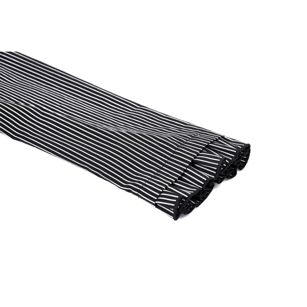 Darkinlove Women's Gothic Puff Sleeved Striped Dress