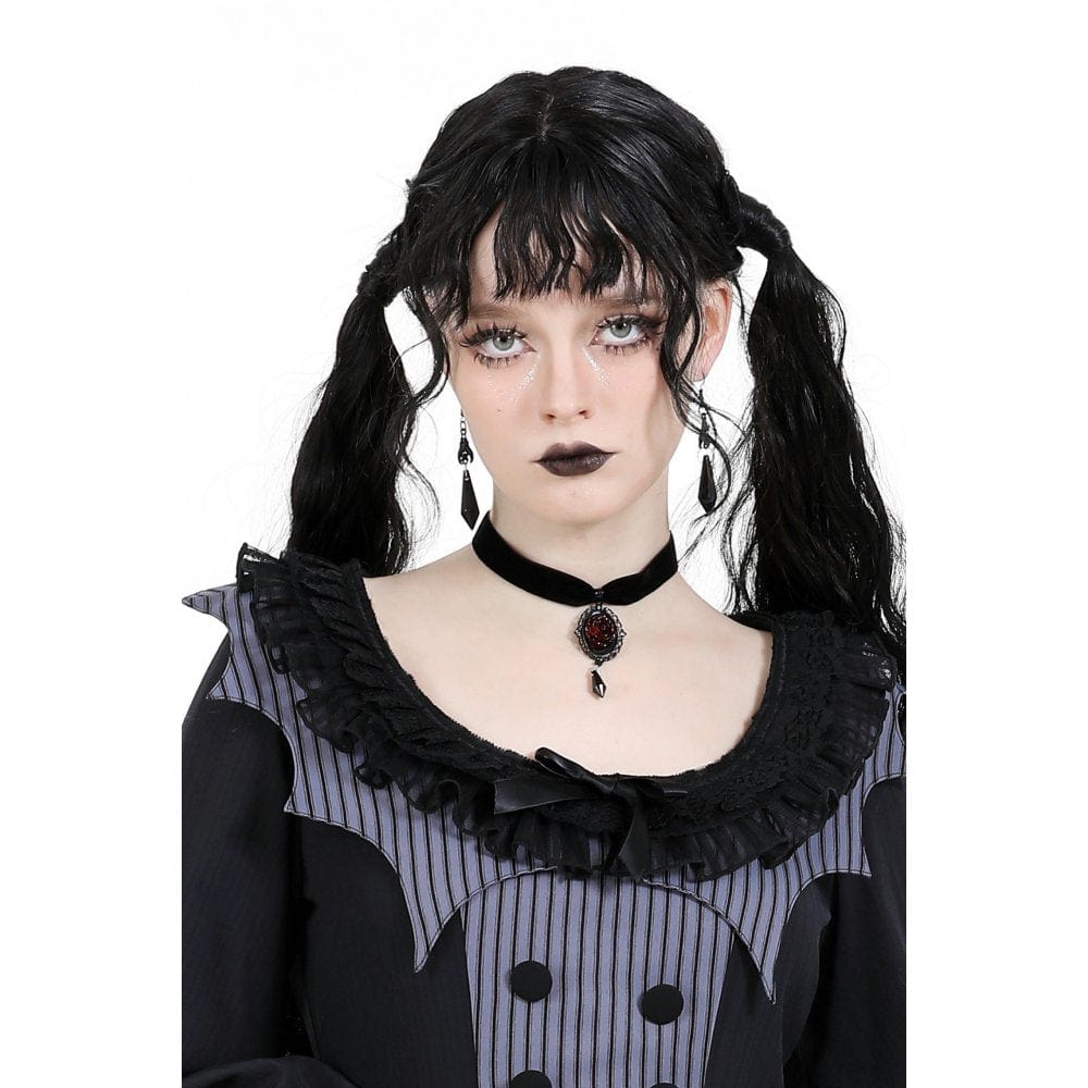 Darkinlove Women's Gothic Rose Velvet Choker