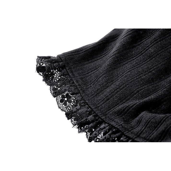 Darkinlove Women's Gothic Ruffled Lace Splice Shorts