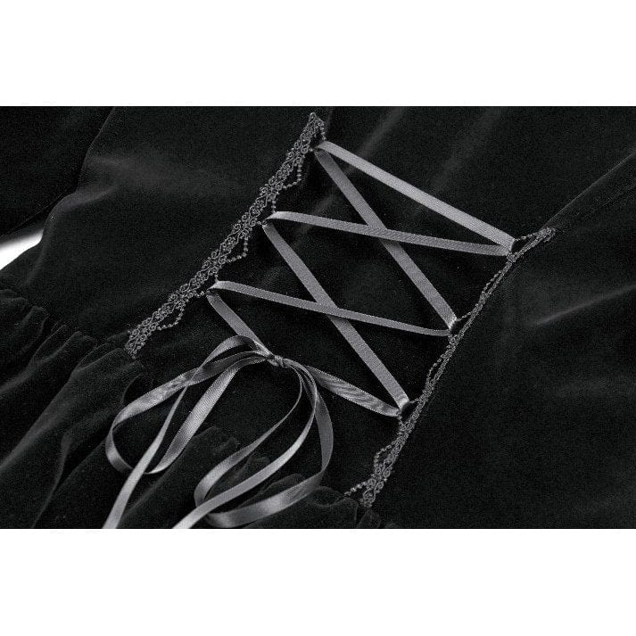 Darkinlove Women's Gothic Ruffled Tiered Hem High Low Puff Sleeved Jacket