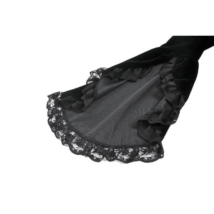 Darkinlove Women's Gothic Ruffled Tiered Hem High Low Puff Sleeved Jacket