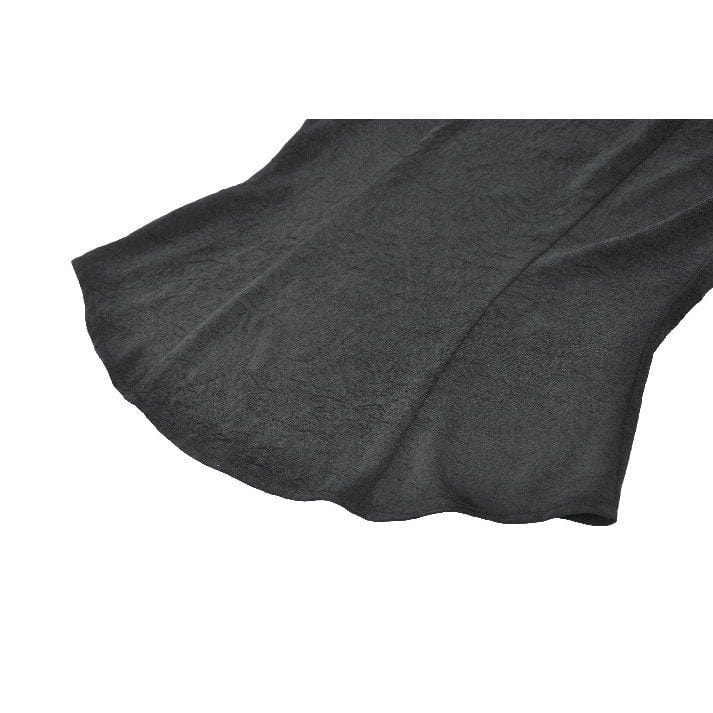 Darkinlove Women's Gothic See Through Ruffled Stand Collar Lantern Sleeved Shirt