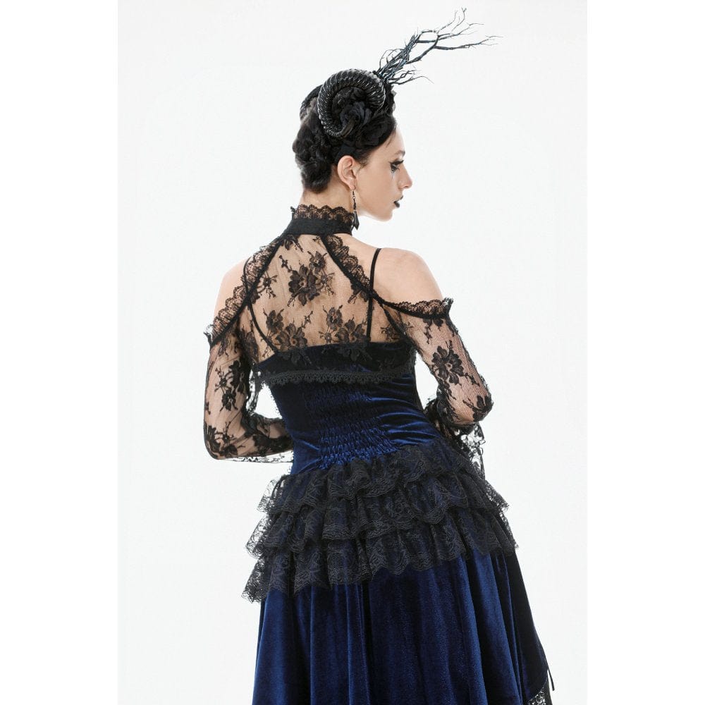 Darkinlove Women's Gothic Sheer Floral Lace Shrug