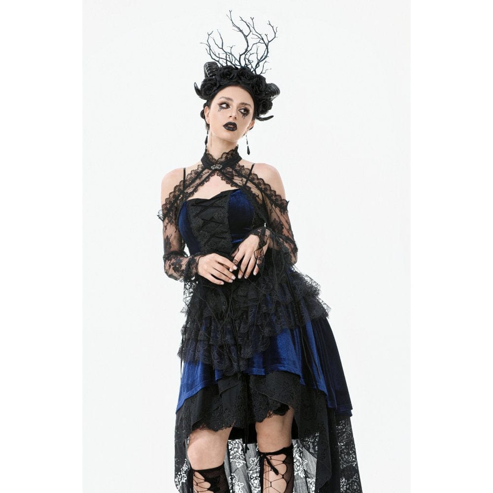 Darkinlove Women's Gothic Sheer Floral Lace Shrug