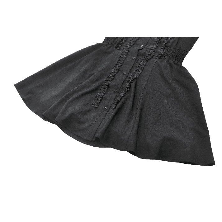 Darkinlove Women's Gothic Sleeveless Button-Front Dress