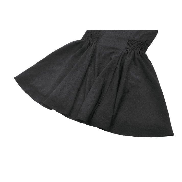 Darkinlove Women's Gothic Sleeveless Button-Front Dress