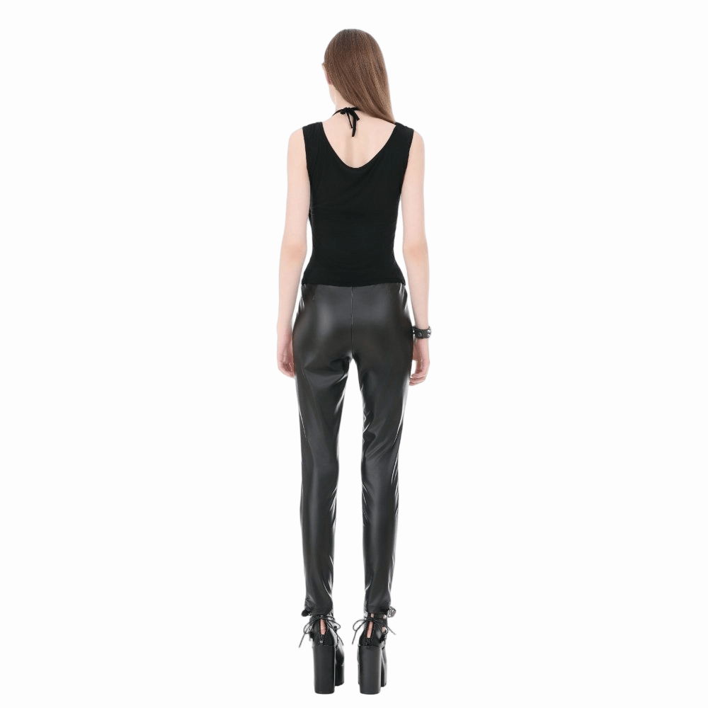 Darkinlove Women's Gothic Spider Cutout Halterneck Tank Top