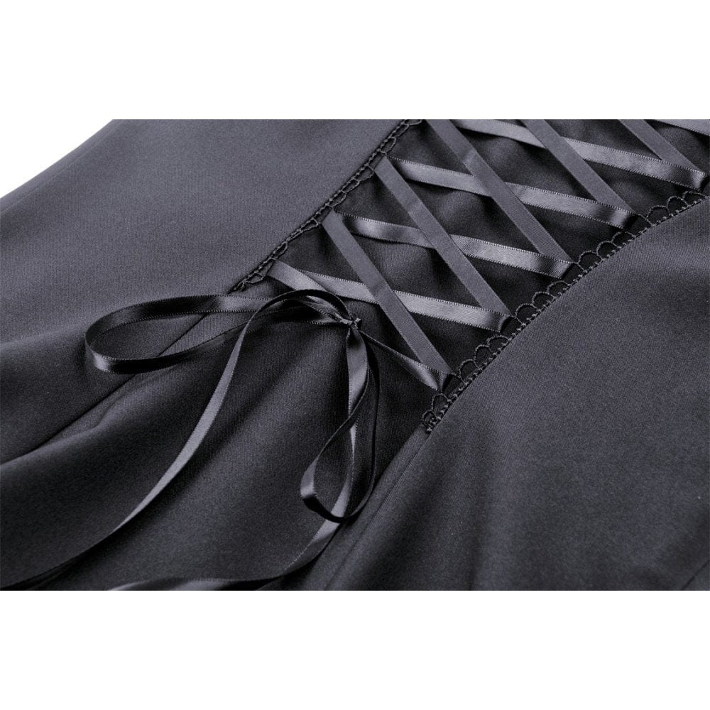 Darkinlove Women's Gothic Strappy Off Shoulder Dress