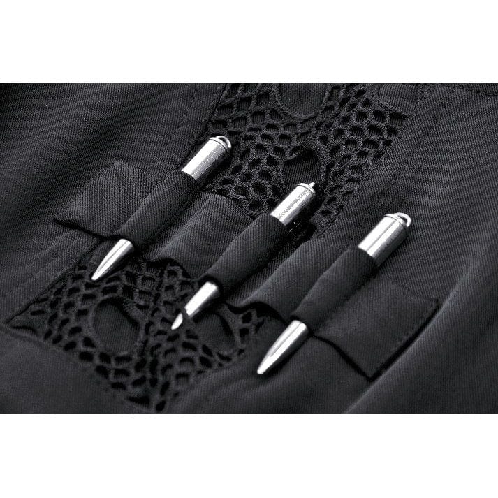 Darkinlove Women's Gothic Turn-down Collar Cutout Homecoming Dress