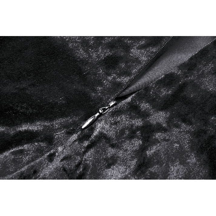 Darkinlove Women's Gothic Velvet Lace Maxi Dress Wedding Dress