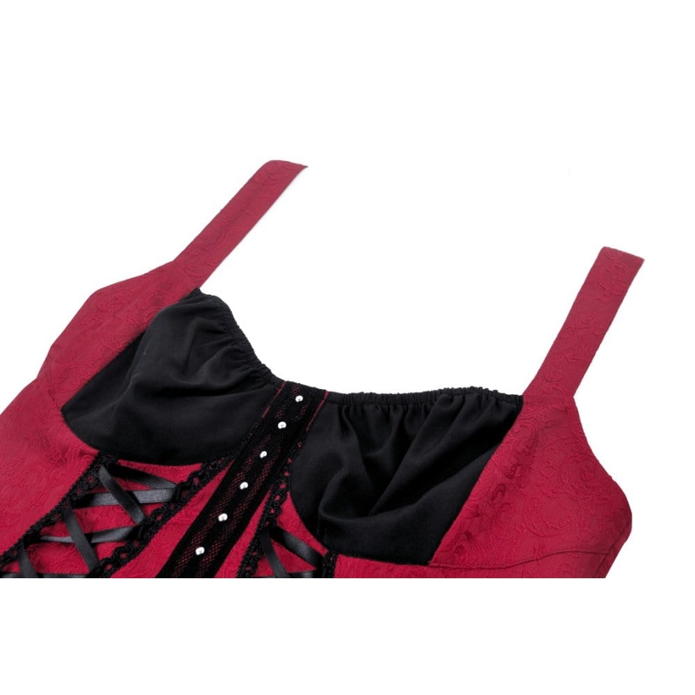 Darkinlove Women's Grunge Strappy Double Color Bustier