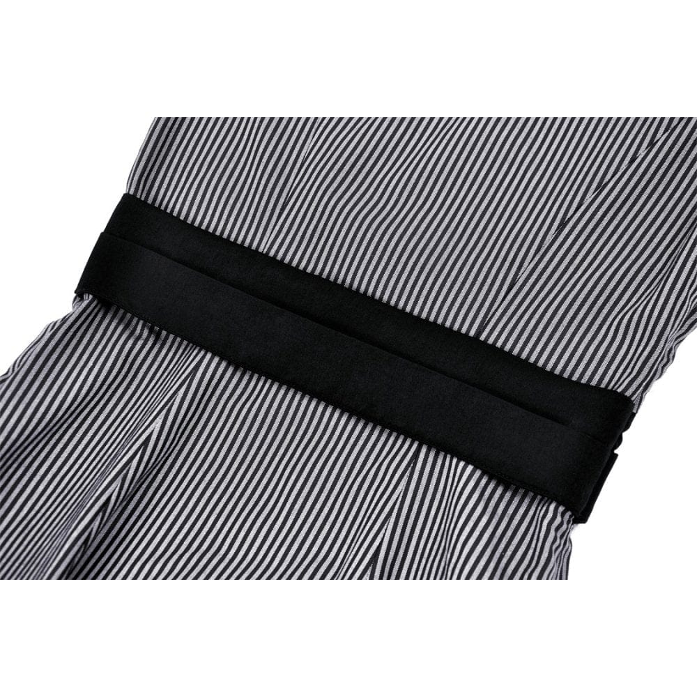 Darkinlove Women's Lolita Lace Collar Striped Dress