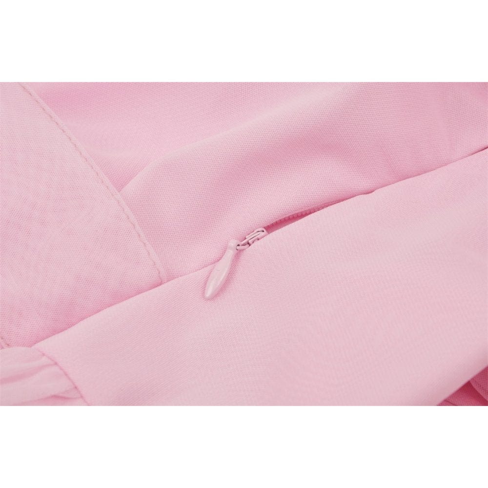 Darkinlove Women's Lolita Puff Sleeved Dress with Detachable Collar