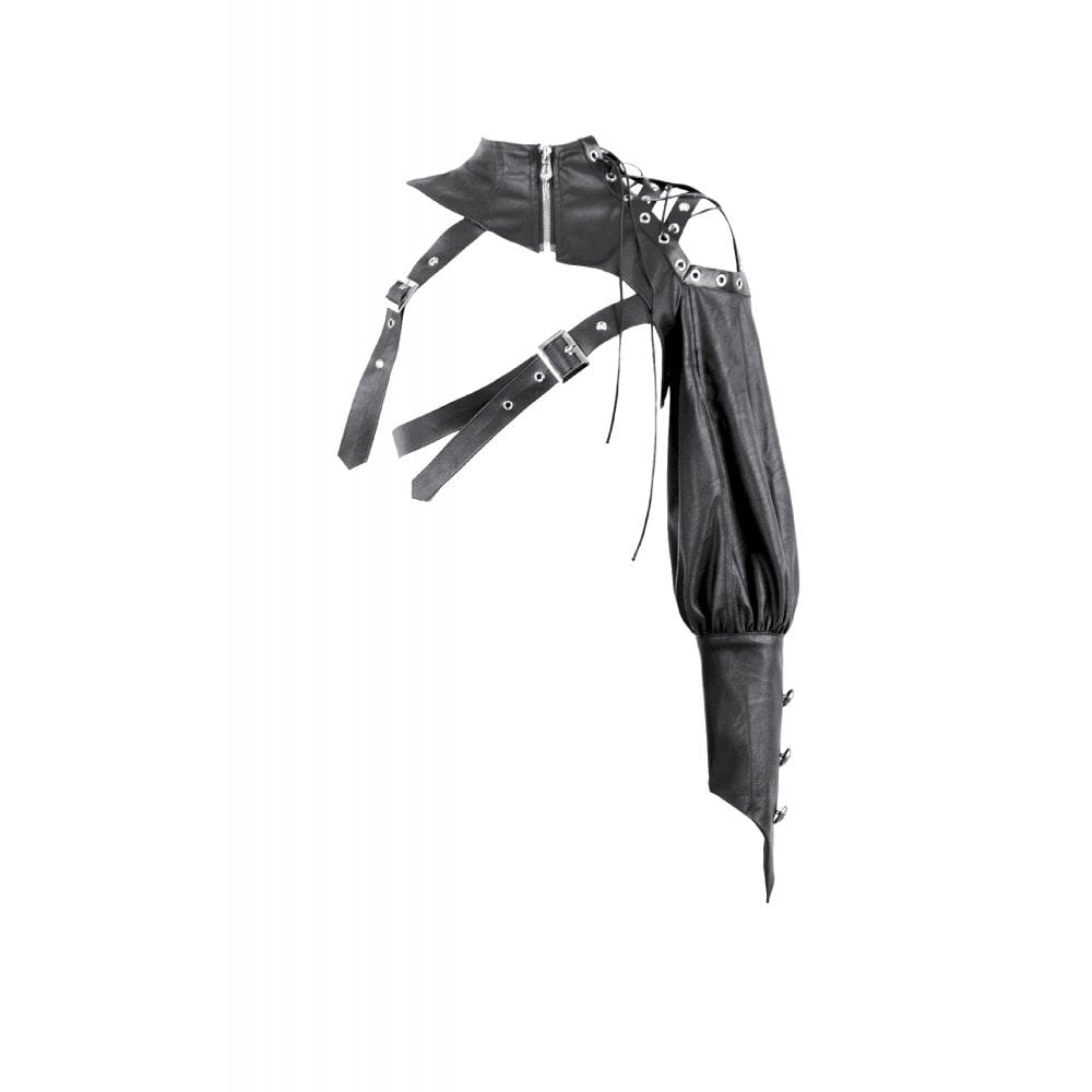 Darkinlove Women's Punk Asymmetric Buckle-up Strap Cut-out Cape