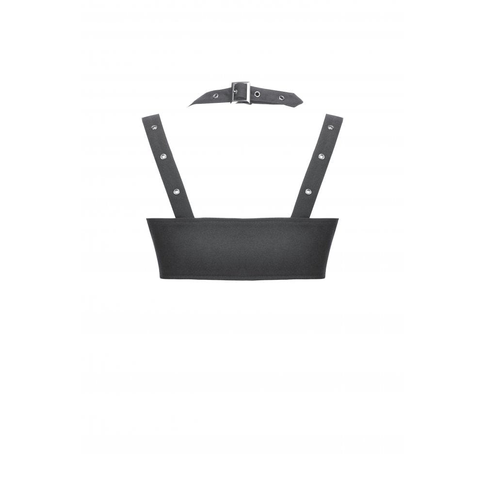 Darkinlove Women's Punk Buckle Utility Vest