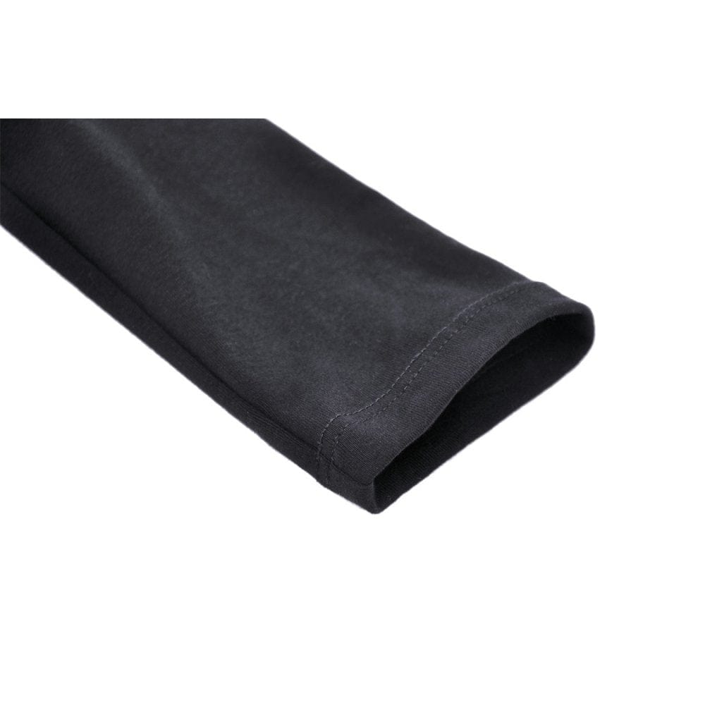 Darkinlove Women's Punk Cutout Eyelet Crop Top with Ripped Hood