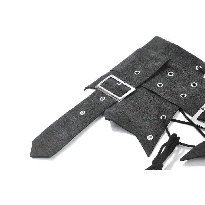 Darkinlove Women's Punk Eyelet Buckle Lace-up Asymmetric Belt