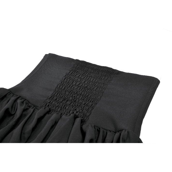 Darkinlove Women's Punk Eyelet Zip Balloon Shorts