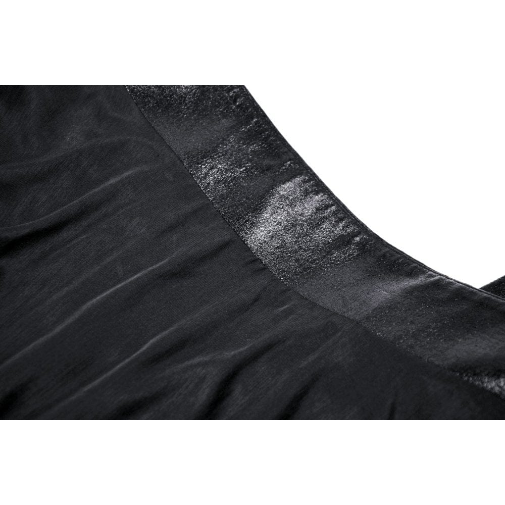 Darkinlove Women's Punk High-waisted Buckle Plaid Skirt