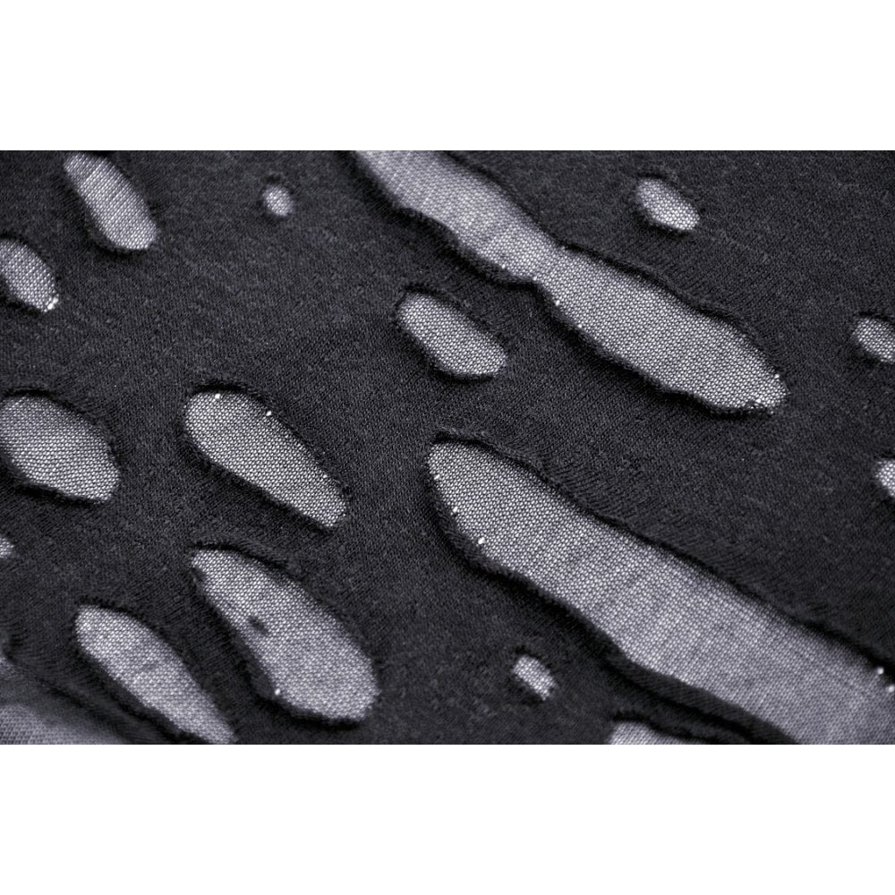 Darkinlove Women's Punk Irregular Ripped Vest with Hood