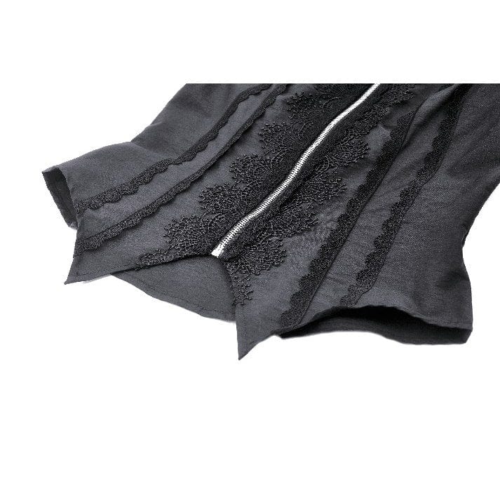 Darkinlove Women's Punk Irregular Stand Collar Shirt