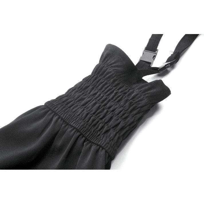 Darkinlove Women's Punk Lacing-up Shorts with Removable Zipper Leg Warmers