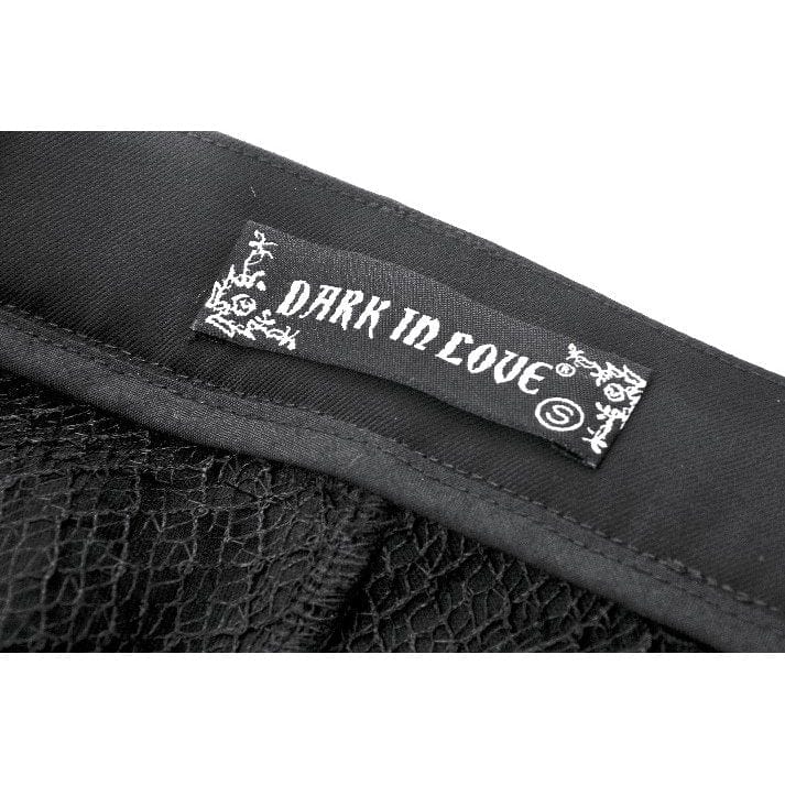 Darkinlove Women's Punk Lacing-up Shorts with Removable Zipper Leg Warmers