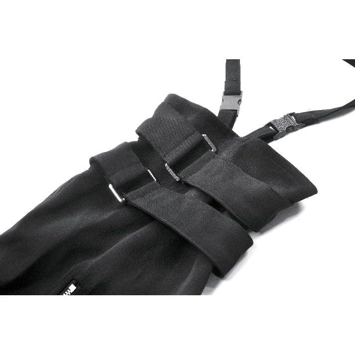 Darkinlove Women's Punk Lacing-up Shorts with Removable Zipper Leg Warmers