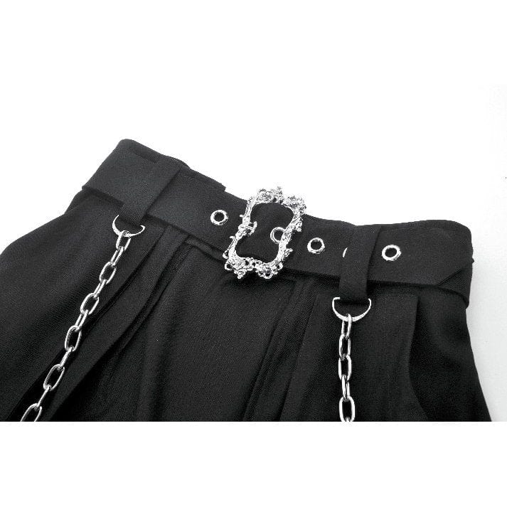 Darkinlove Women's Punk Metal Chain Belt with Straps