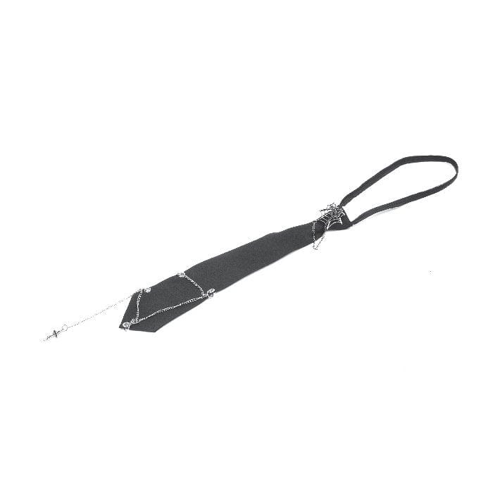 Darkinlove Women's Punk Metal Chain Necktie