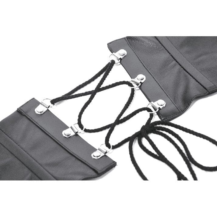 Darkinlove Women's Punk Multi-buckle Lace-up Underbust Corset