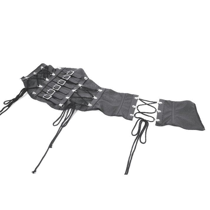 Darkinlove Women's Punk Multi-buckle Lace-up Underbust Corset