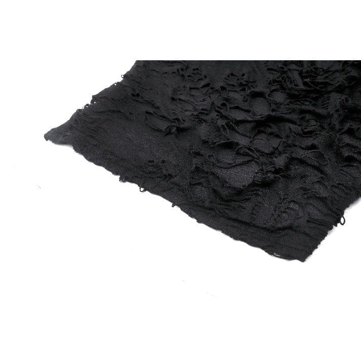 Darkinlove Women's Punk Ripped Lace-up Crop Top