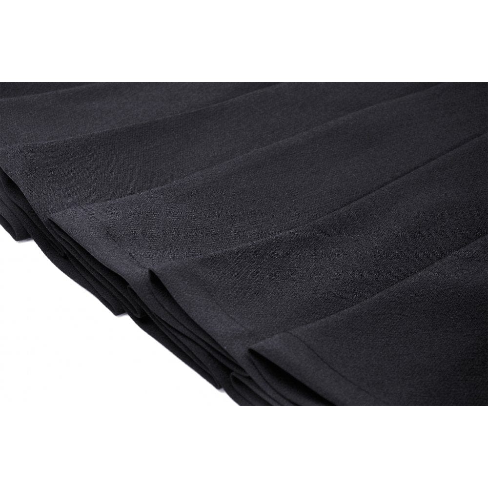 Darkinlove Women's Punk Rock Asymmetric Short Pleated Skirt