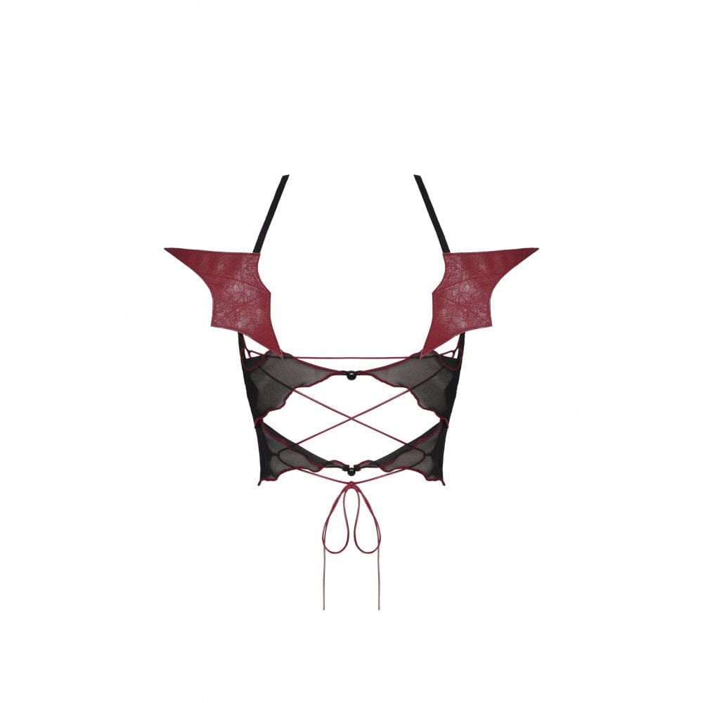 Darkinlove Women's Punk Rock Bat Wings Backless Crop Top