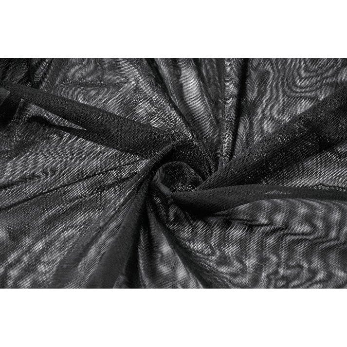 Darkinlove Women's Punk Sheer Mesh Bodysuit with Hood