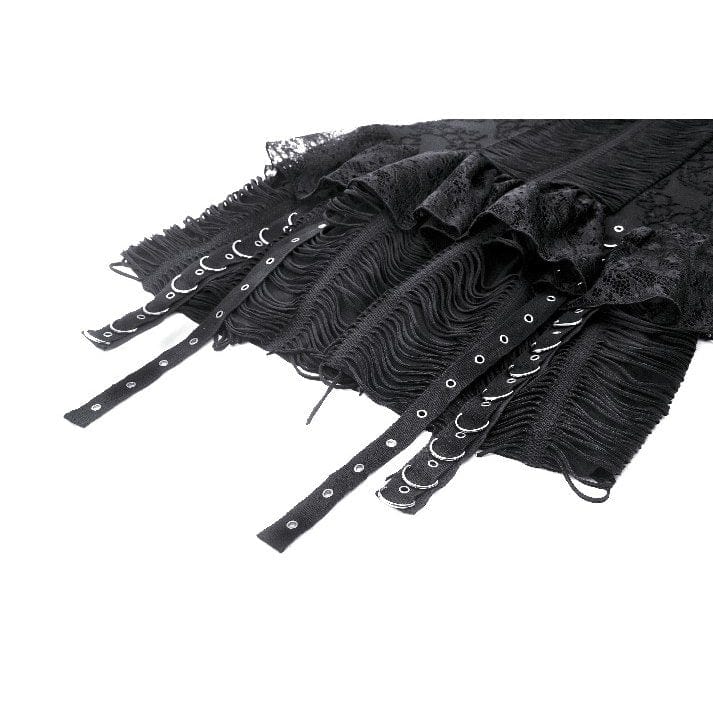 Darkinlove Women's Punk Strap Distressed Party Slip Dress