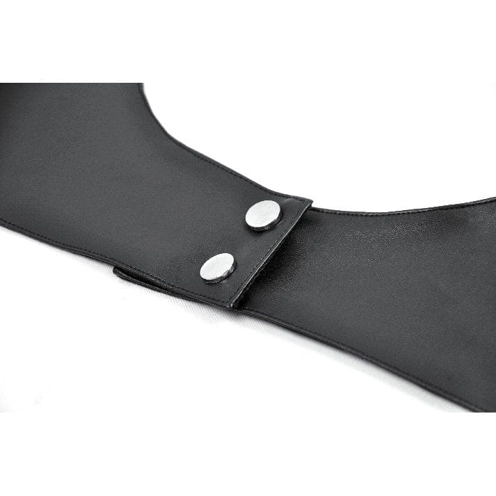 Darkinlove Women's Punk Studded Faux Leather Bustier