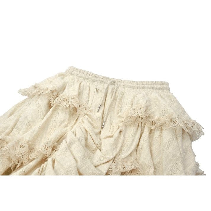 Darkinlove Women's Steampunk Multilayer High/Low Skirt