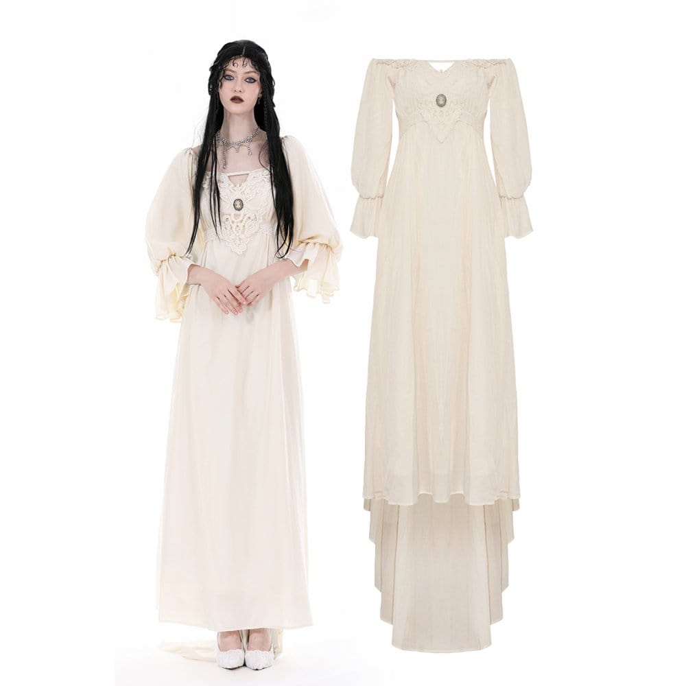 Darkinlove Women's Steampunk Off Shoulder High-low Dress