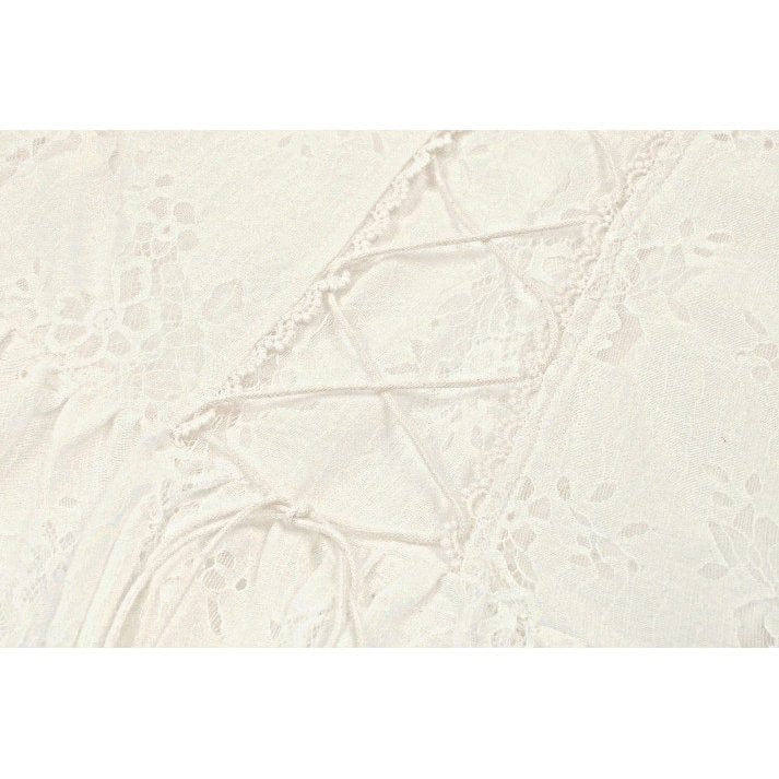 Darkinlove Women's Steampunk Ripped Off Shoulder Dress Beige