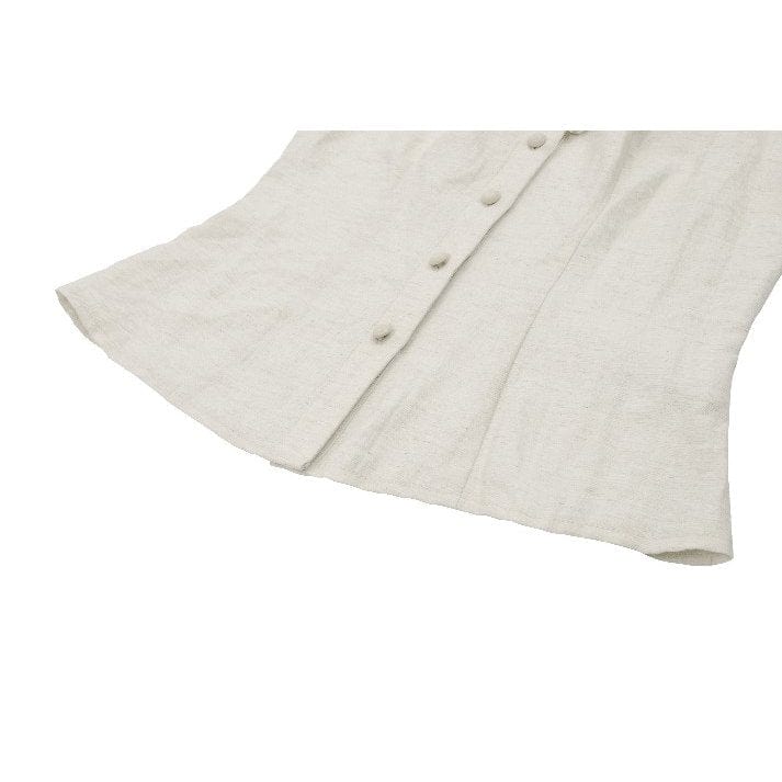 Darkinlove Women's Steampunk Stand Collar Ruffles Short Sleeved Shirt