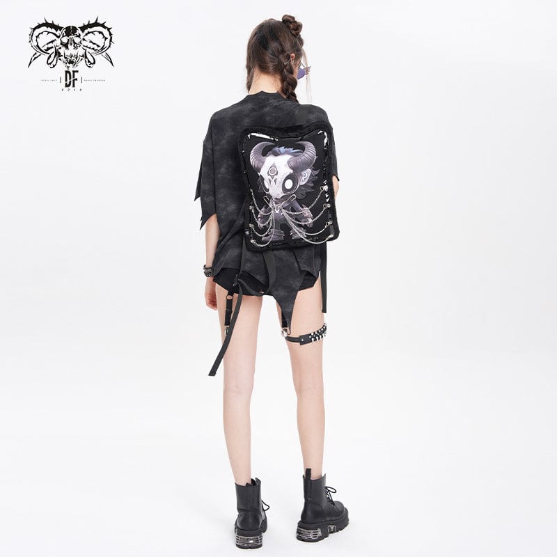 DEVIL FASHION Devil Fashion Hitt Pattern Chain Bag