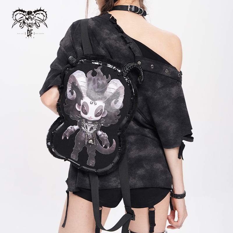 DEVIL FASHION Devil Fashion Lilimar Pattern Bag with Horns