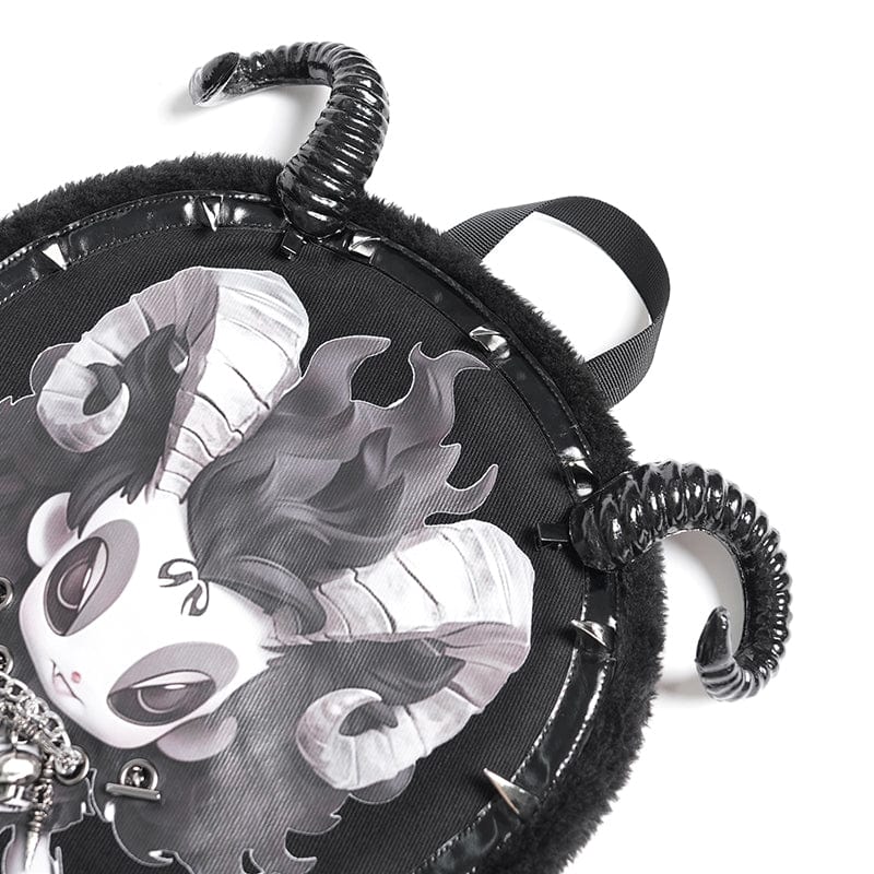 DEVIL FASHION Devil Fashion Lilimar Pattern Bag with Horns