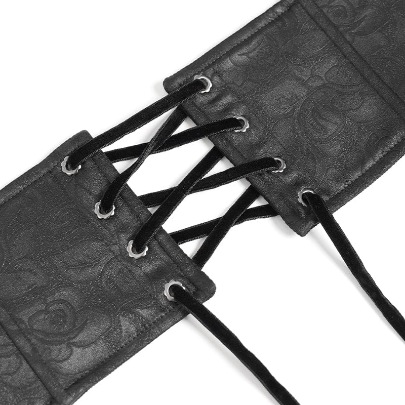 DEVIL FASHION Men's Gothic Bat Embroidered Cross Girdle